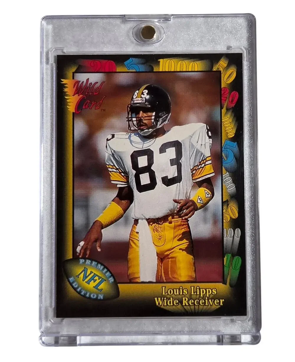 Wildcard 1991 NFL Louis Lipps Rare #50 Pittsburg Steelers Trading Card NM